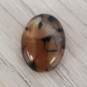 Loose Gems 8.45 CT AMBER/BLACK DRAGON VEINS GEMSTONE CABOCHON